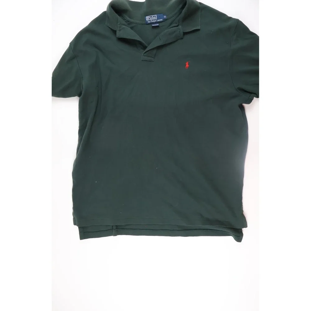 Polo Ralph Lauren Vintage Polo Shirt Short Sleeve Green Solid XL Excellent